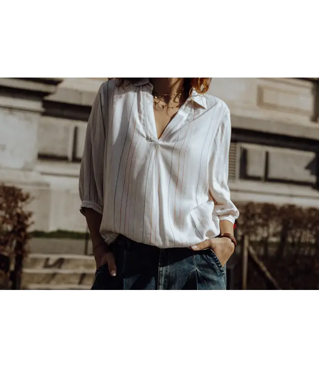 MaryanaS6/Linen stripe  Blouse