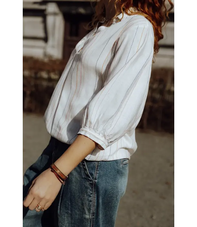 MaryanaS6/Linen stripe  Blouse