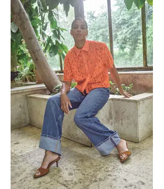 Mos Mosh 177140/SpicyOrange  MMLia River SS Lace Shirt