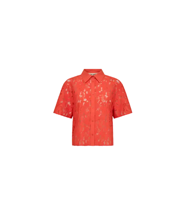 177140/SpicyOrange  MMLia River SS Lace Shirt