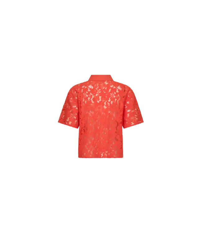 177140/SpicyOrange  MMLia River SS Lace Shirt
