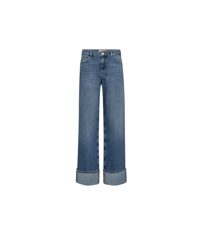 178360/MidBlue  MMDara Turn-up Jeans