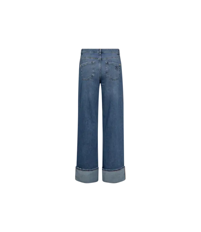 178360/MidBlue  MMDara Turn-up Jeans