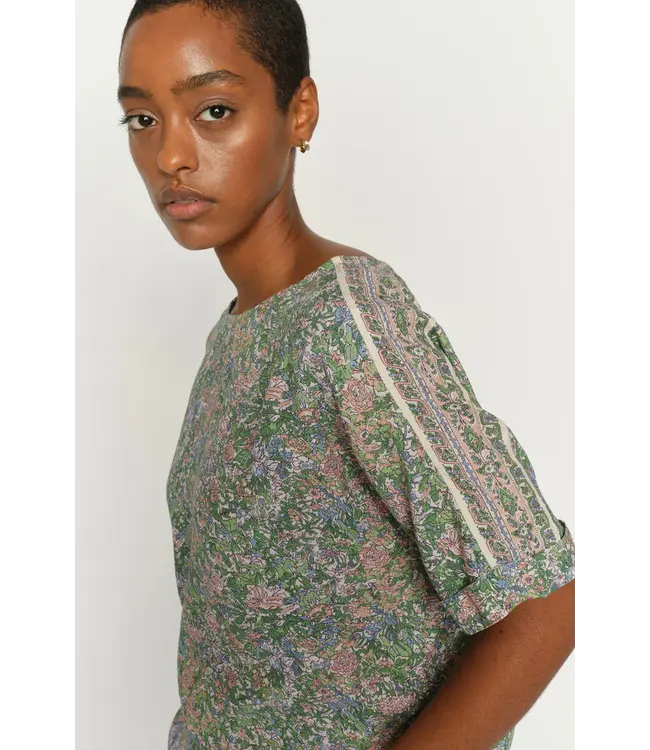 177360/TurfGreen  MMPalma Flowish Orchid Blouse