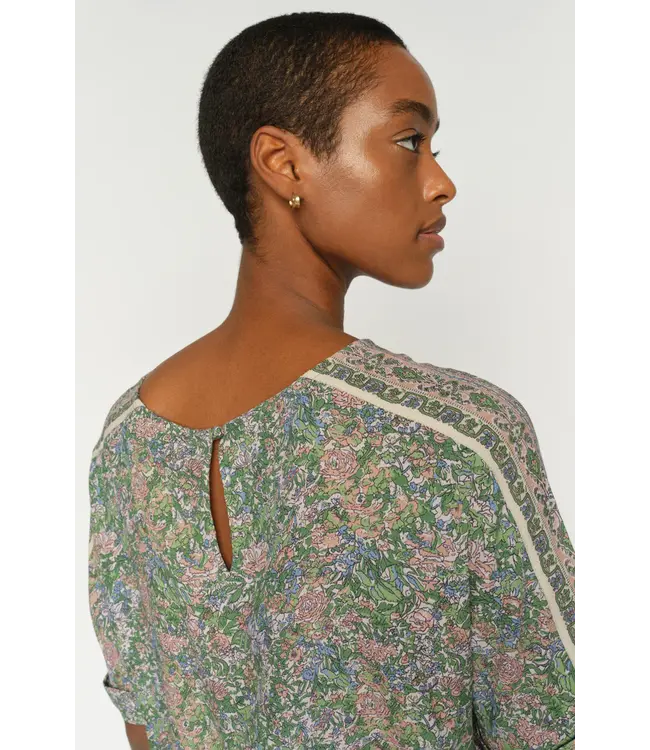 177360/TurfGreen  MMPalma Flowish Orchid Blouse