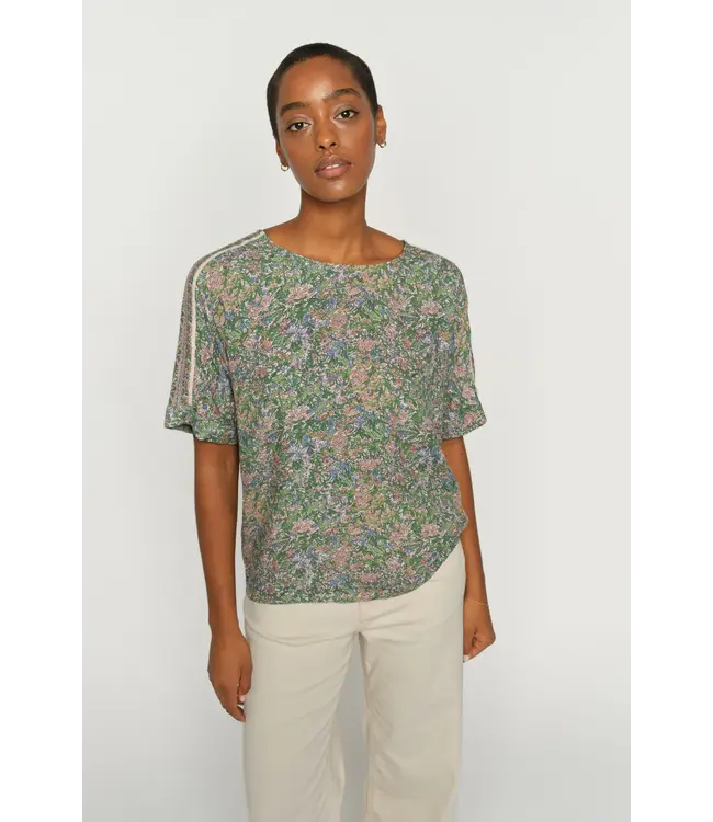 177360/TurfGreen  MMPalma Flowish Orchid Blouse
