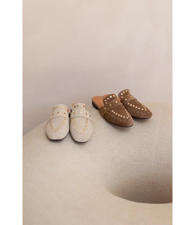G-Nance-2/Beige  slipper muiltje