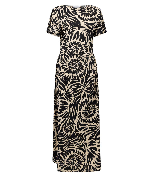 E01-20-501/100002-PrintBlack&Pebble  Dress Safari Bloom