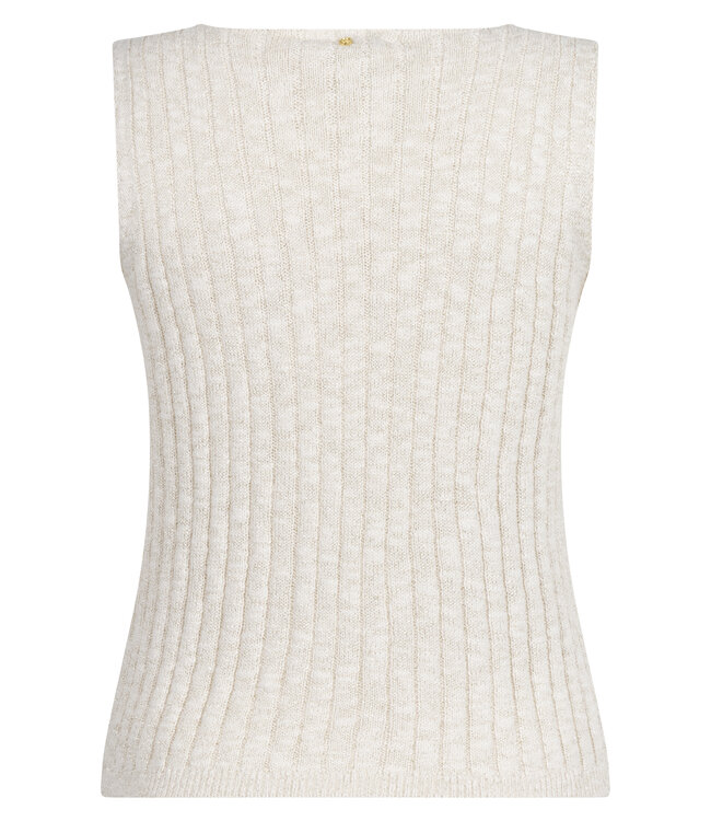 Y05-20-601/006800-Stone  V-Neck Singlet Lurex