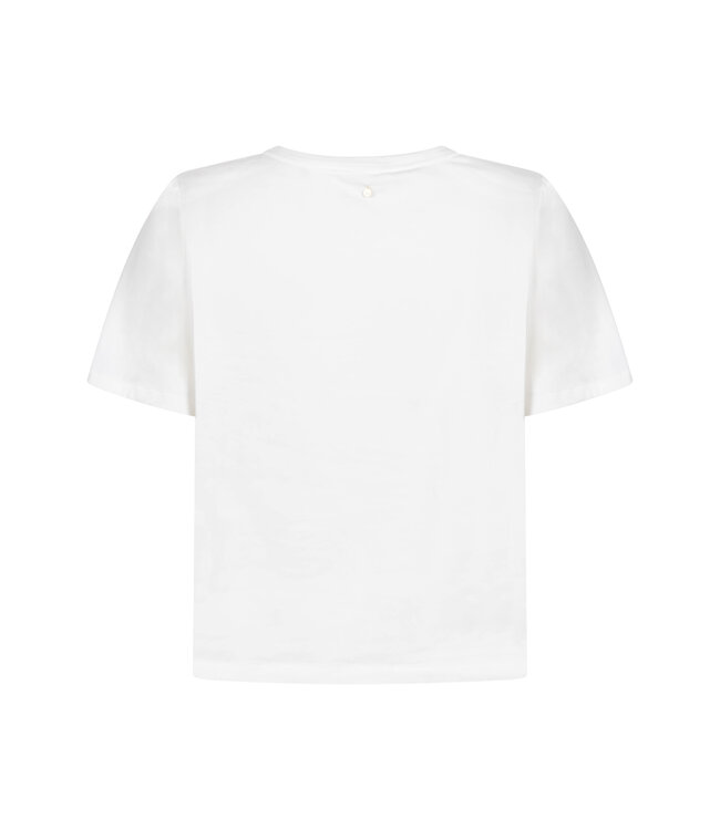 C44-20-401/001100-OffWhite  Embroidered Artwork T-Shirt