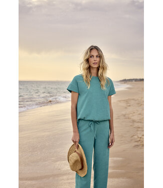 Tramontana K01-20-101/005835-DeepAquaBlue  Crinkled Wide-Leg Trousers