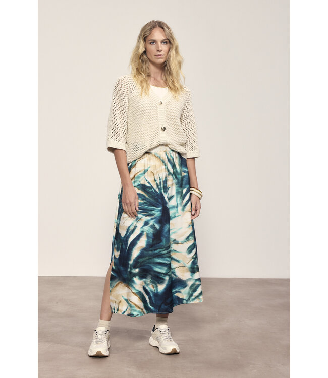 C05-20-201/009995-PrintBlues  Maxi Skirt Botanique