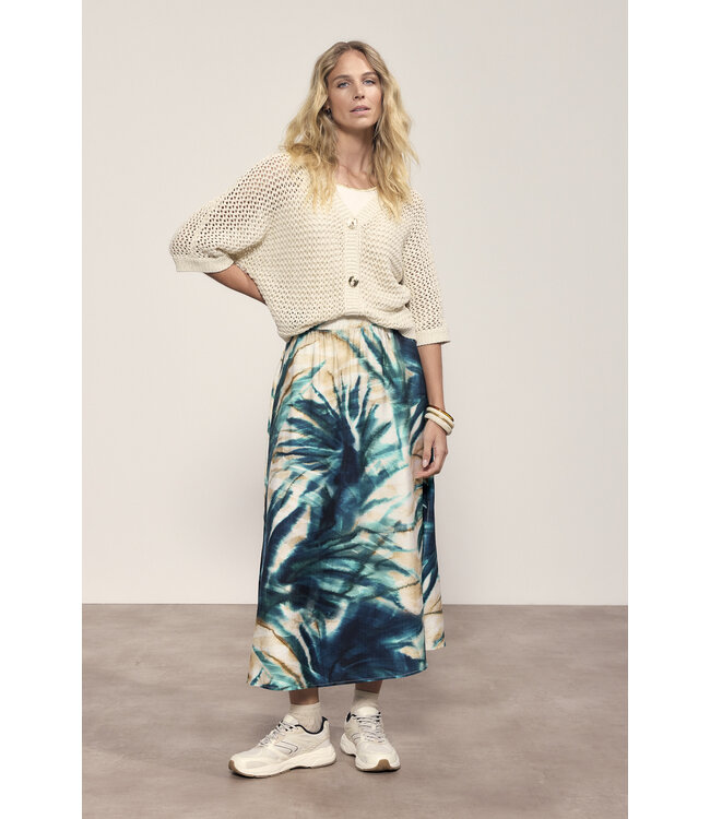 C05-20-201/009995-PrintBlues  Maxi Skirt Botanique