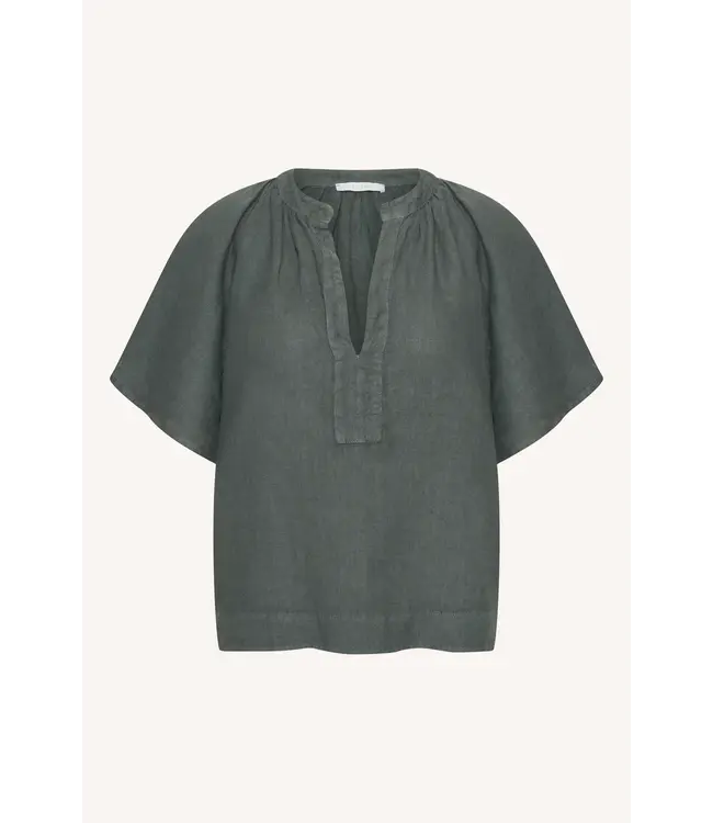 26112040/charcoal  vina linen blouse