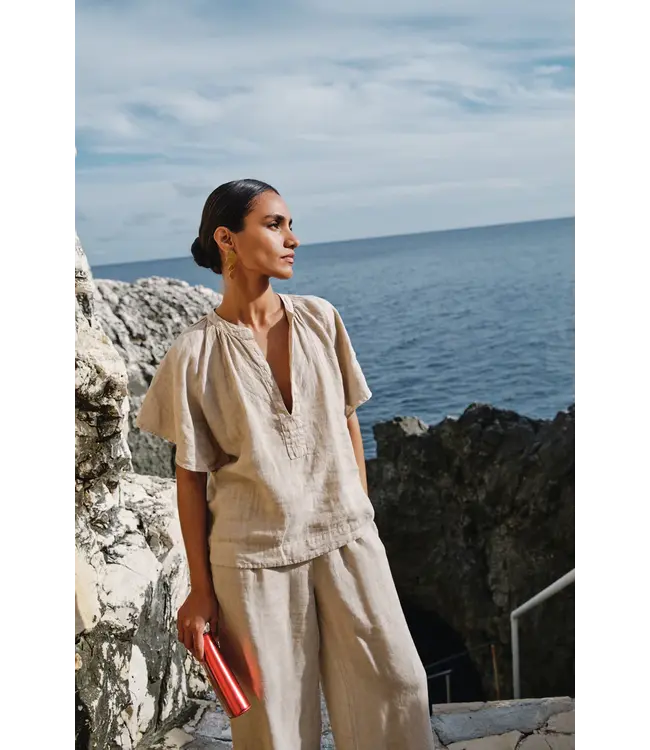 26112040/biscuit  vina linen blouse