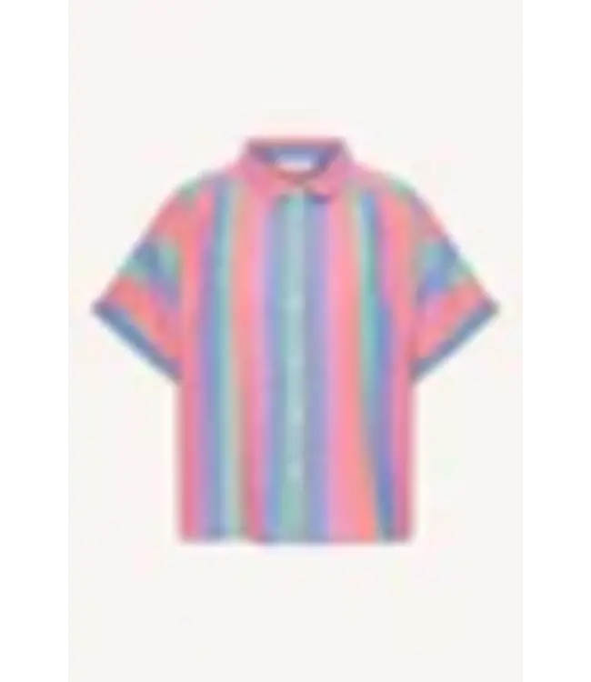 26112077/rainbow stripe  sunny rainbow pleats blouse