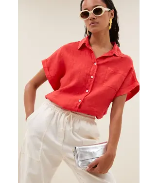 by-bar 26112079/lipstick  rose linen blouse