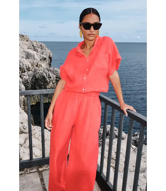 26112079/lipstick  rose linen blouse