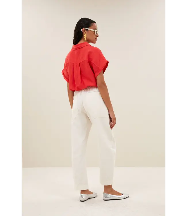 26112079/lipstick  rose linen blouse