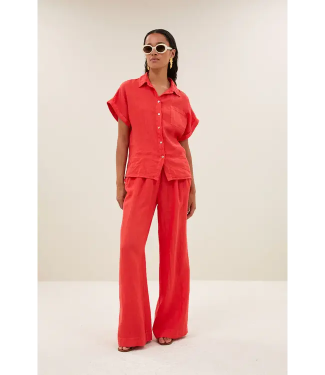 26112079/lipstick  rose linen blouse