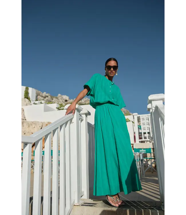 26112080/lucky green  alex dobby blouse