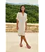 YAYA 01-601218-604/99058  V-neck dress with pleated sleeves