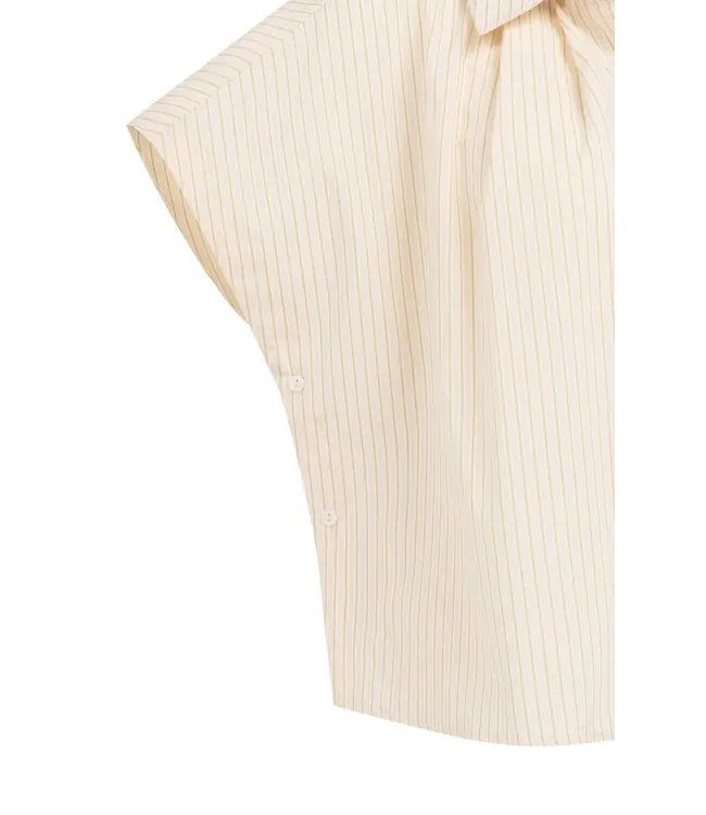 01-201221-604/211101  Striped sleeveless blouse with button detail