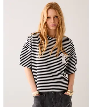 Summum Woman 3s5290-30754/000990-Black  Top Striped scuba