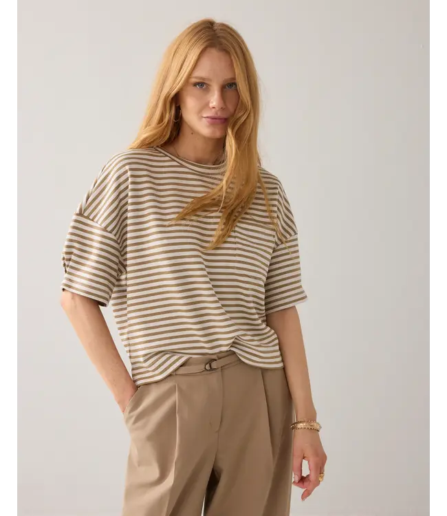 3s5290-30754/000703-Khaki  Top Striped scuba