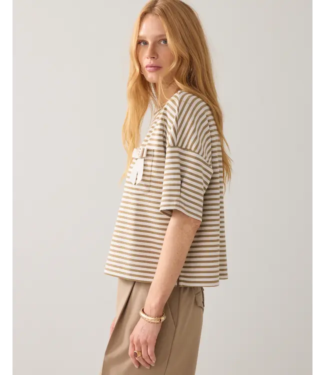 3s5290-30754/000703-Khaki  Top Striped scuba