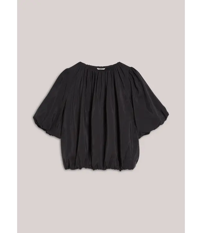 2s3442-12370/000990-Black  Top balloon sleeves Viscose cotton