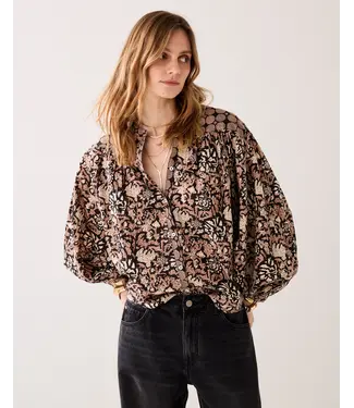 Summum Woman 2s2925-12314/000990-Black  Blouse Blockprint black