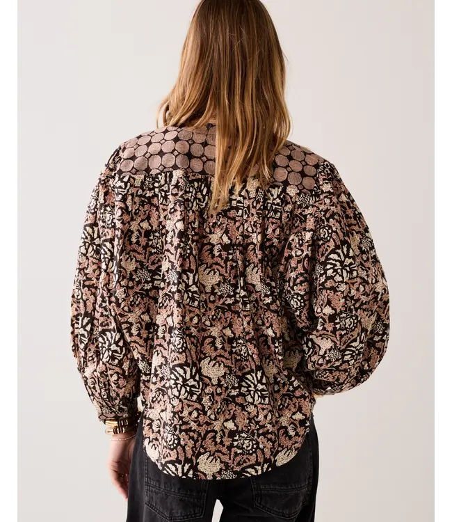 2s2925-12314/000990-Black  Blouse Blockprint black