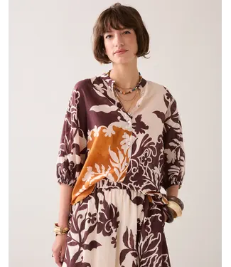 Summum Woman 2s3505-12453/000120-MultiColour  Blouse Border print double