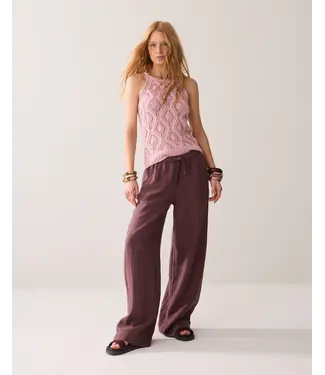 Summum Woman 4s2984-12477/000334-DeepFig  Wideleg pant Light linen