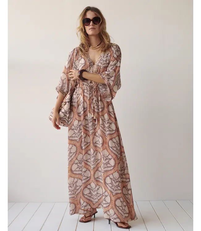 5s1604-12121/000120-MultiColour  Dress Art deco print