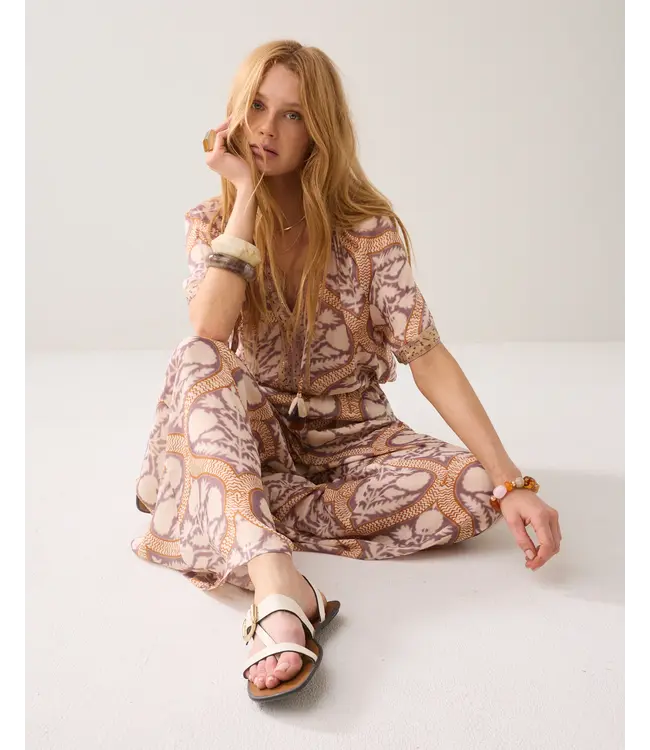 2s3284-12121/000120-MultiColour  Top Art deco print