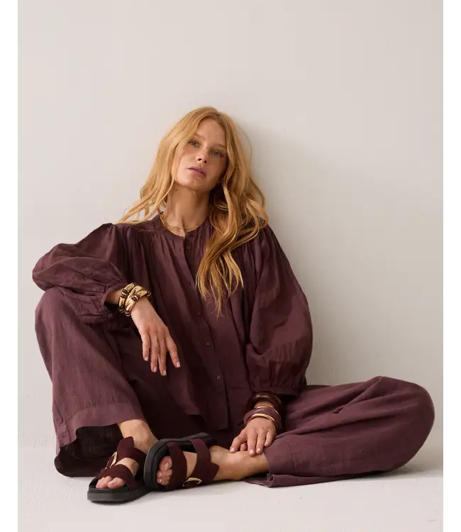 2s3508-12462/000334-DeepFig  Blouse Ramie