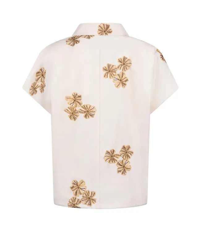 NKS01125-Offwhite/Fango  Daniek Top Embroidery