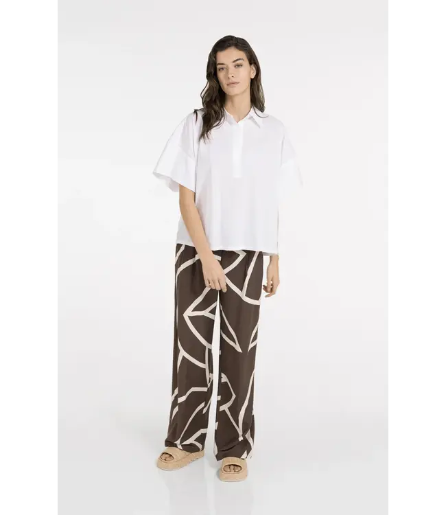 01-301260-605/912161  Woven printed wide leg trousers