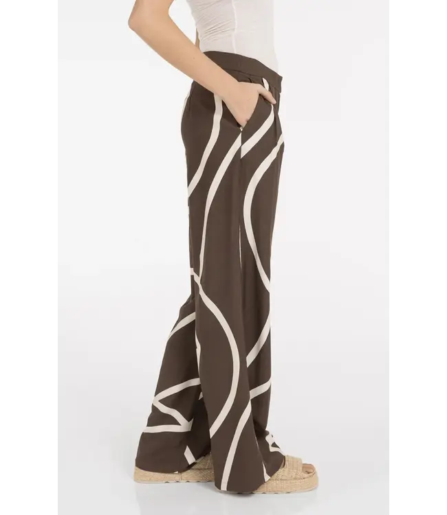 01-301260-605/912161  Woven printed wide leg trousers