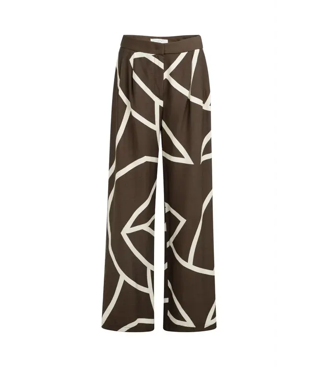 01-301260-605/912161  Woven printed wide leg trousers