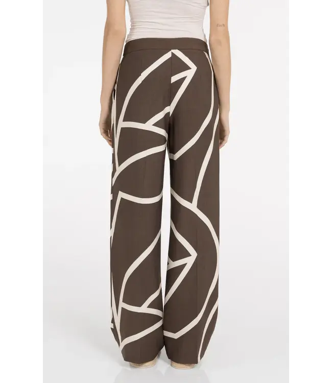 01-301260-605/912161  Woven printed wide leg trousers