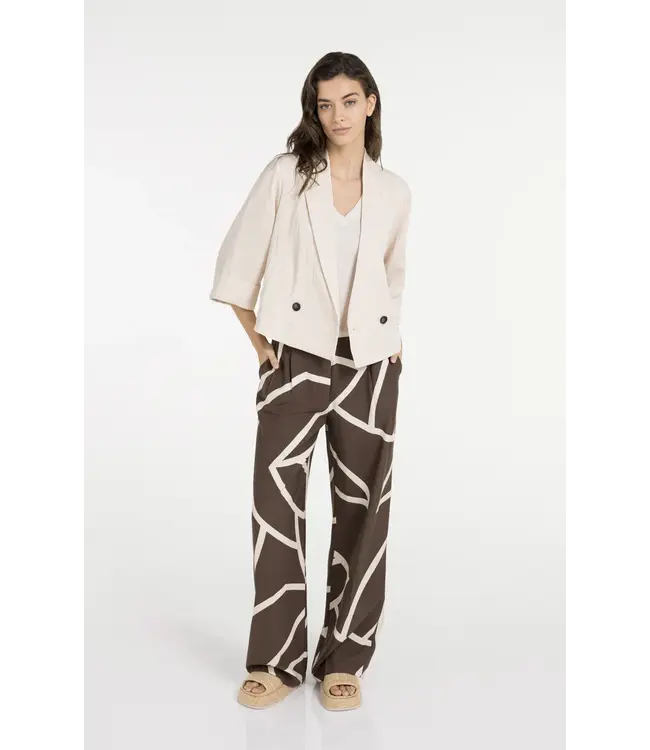 01-301260-605/912161  Woven printed wide leg trousers
