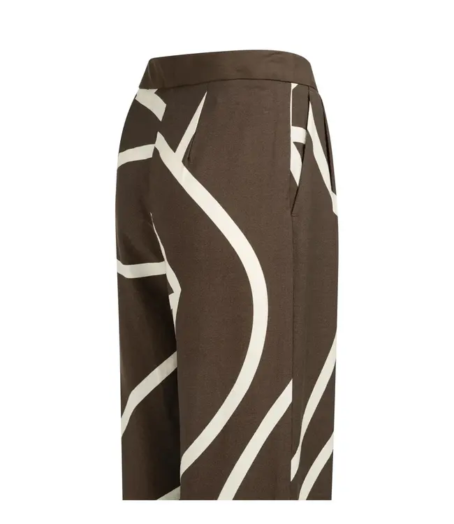 01-301260-605/912161  Woven printed wide leg trousers
