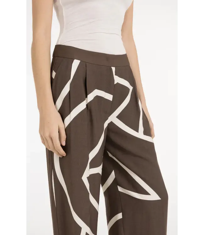 01-301260-605/912161  Woven printed wide leg trousers