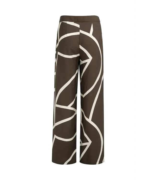01-301260-605/912161  Woven printed wide leg trousers