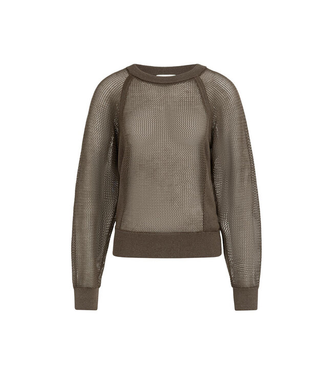 01-000592-605/99070  Mesh stitch raglan sweater