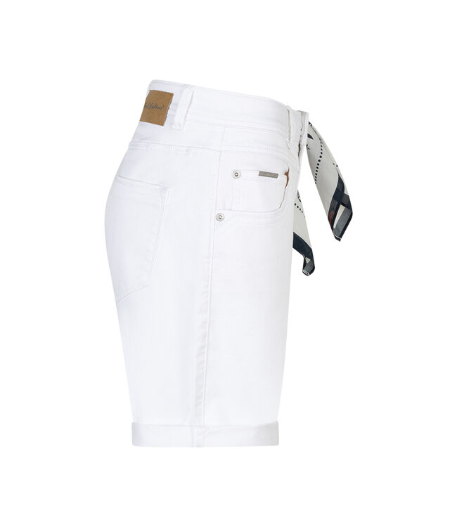 SRB4930/White&Scarf  Relax Short Jog Colour
