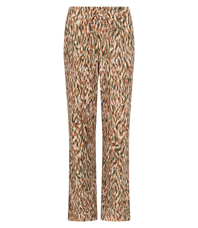T01-20-101/100001-PrintAloe  Wide-Leg Trousers Animal Brush
